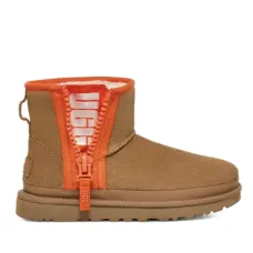 UGG Classic Mini Zipper Tape Logo Boot Chestnut