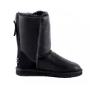 Купить UGG Classic Short Zip Metallic Black