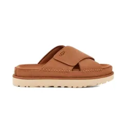 UGG Goldenstar Cross Slide - Chestnut