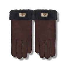 UGG Перчатки Замшевые Женские Шоколадные