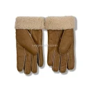 Купить UGG Женские Кожаные Перчатки Коричневые