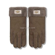 UGG Перчатки Замшевые Женские Коричневые