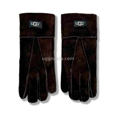 UGG Перчатки Замшевые Женские Коричневые