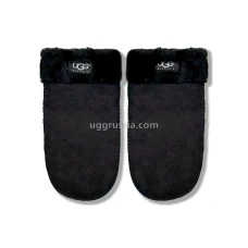 UGG Варежки Замшевые Женские Черные