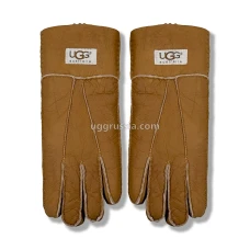 UGG Перчатки Кожаные Женские Коричневые