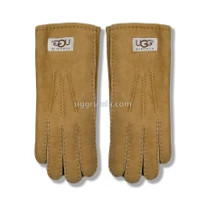 UGG Перчатки Замшевые Женские Коричневые