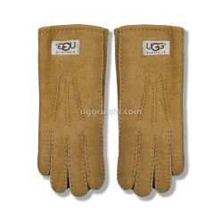 UGG Перчатки Замшевые Женские Коричневые