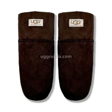 UGG Варежки Замшевые Женские Коричневые