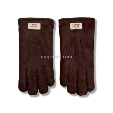 UGG Перчатки Замшевые Женские Коричневые