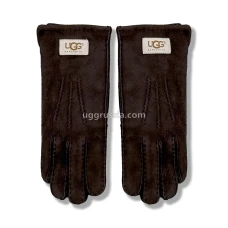 UGG Перчатки Замшевые Женские Коричневые