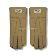 UGG Перчатки Кожаные Женские Коричневые