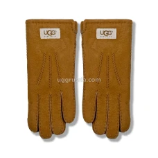 UGG Перчатки Замшевые Женские Коричневые