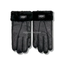 UGG Перчатки Кожаные Мужские Черные