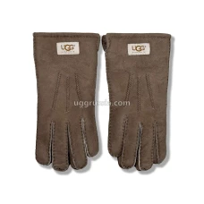 UGG Перчатки Кожаные Мужские Коричневые