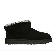 UGG Ultra Mini Lack Maxi Curly Boot Black
