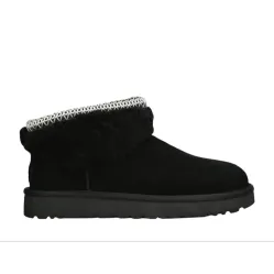 UGG Ultra Mini Lack Maxi Curly Boot Black