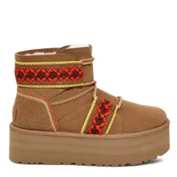 UGG Classic Mini II Braid Platform Chestnut