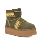 Купить UGG Classic Mini II Braid Platform Green