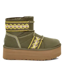 UGG Classic Mini II Braid Platform Green