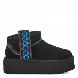 UGG Classic Ultra Mini Braid Platform Black