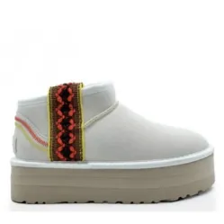 UGG Classic Ultra Mini Braid Platform White