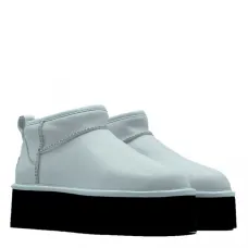 UGG Classic Ultra Mini Platform Leather White