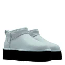 UGG Classic Ultra Mini Platform Leather White