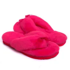 UGG Fluff Flip Flop II Rose Red