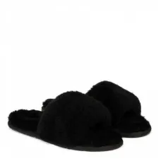 UGG Fluff Slide Slippers Black