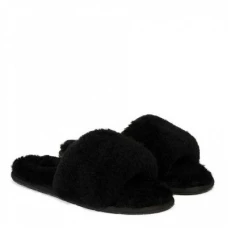 UGG Fluff Slide Slippers Black