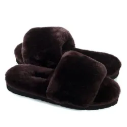 UGG Fluff Slide Slippers Chocolate