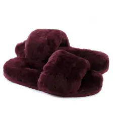 UGG Fluff Slide Slippers Dark Purple