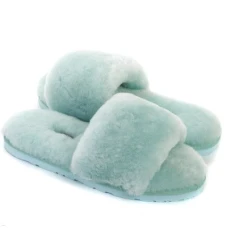 UGG Fluff Slide Slippers Lake Blue