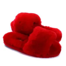 UGG Fluff Slide Slippers Red