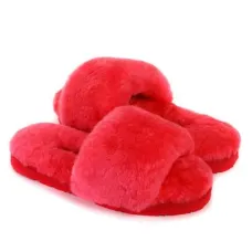 UGG Fluff Slide Slippers Watermelonred