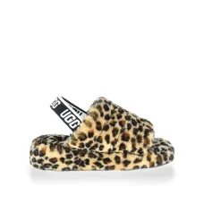 UGG Fluff Yeah Slide-Leopard
