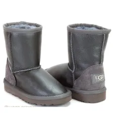 UGG Kids Classic Short Metallic Grey