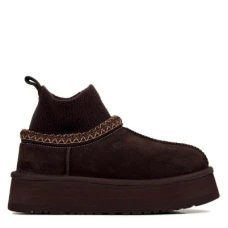 UGG Tazz Knit Platform Chocolate