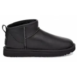 UGG Mens Classic Ultra Mini Leather Black
