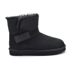 UGG Mini Bailey Graphic Logo Suede Black