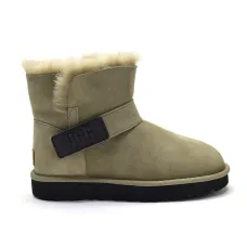 UGG Mini Bailey Graphic Logo Suede Olive