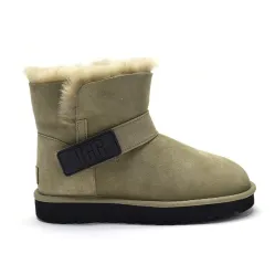 UGG Mini Bailey Graphic Logo Suede Olive