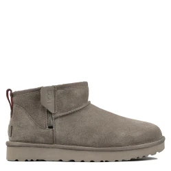 UGG Mens Classic Ultra Mini Zip Boot Smoke