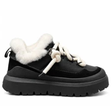 UGG Mens Heritage Utility Sneaker Leather Black